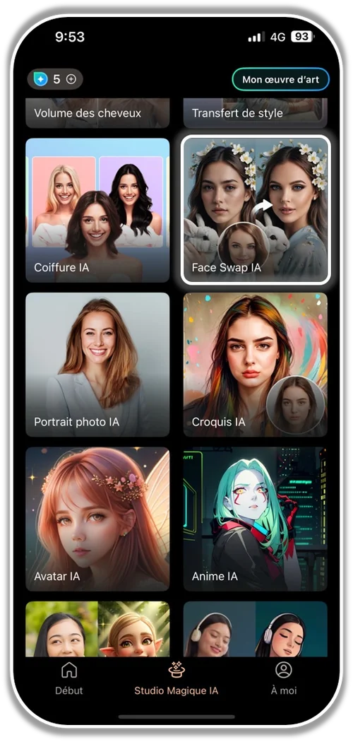 Créer un meme Squid Game avec Face Swap - Etape 1