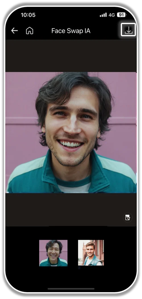 Créer un meme Squid Game avec Face Swap - Etape 4