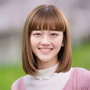 vivid glam　AIヘアスタイル ショートストレート