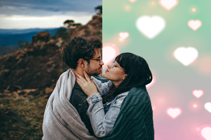 Créez un montage photo Saint-Valentin 2025 sur mobile