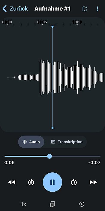 Sprachmemos und Diktiergerät