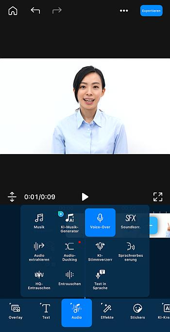 Voice-Over-Aufnahme in PowerDirector