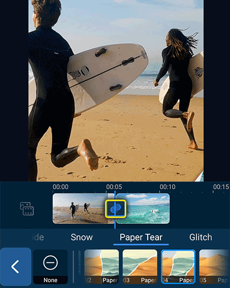 PowerDirector App - Transitions