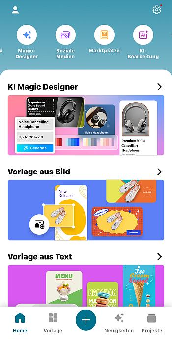 Vorlagenbasierte Videobearbeitungs-App