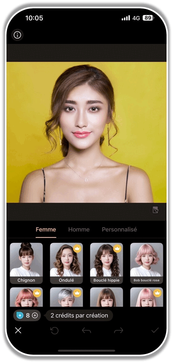 Essayez une coupe de cheveux IA avec l'app PhotoDirector