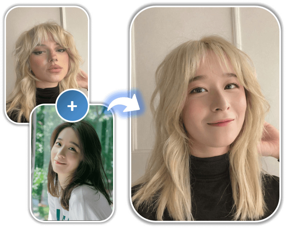 AI Face Swap Wolf Cut