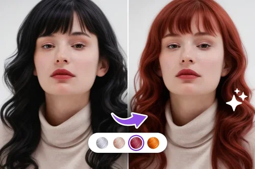 Descubre cómo te verías con cabello rojo o pelo cobrizo