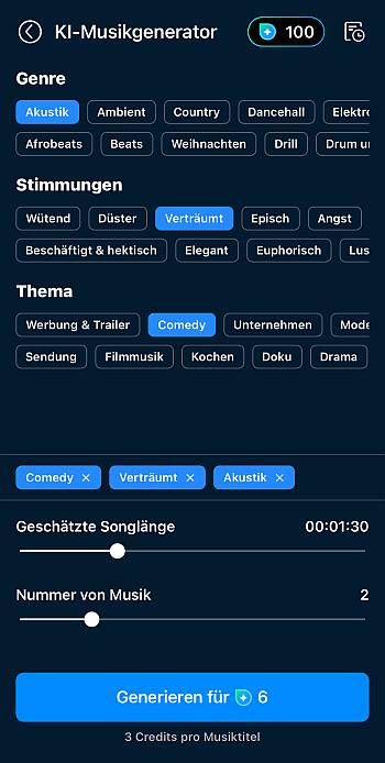 PowerDirector - KI-Musikgenerator