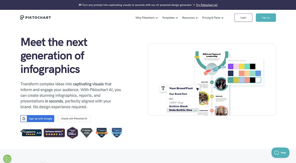 Piktochart Interface