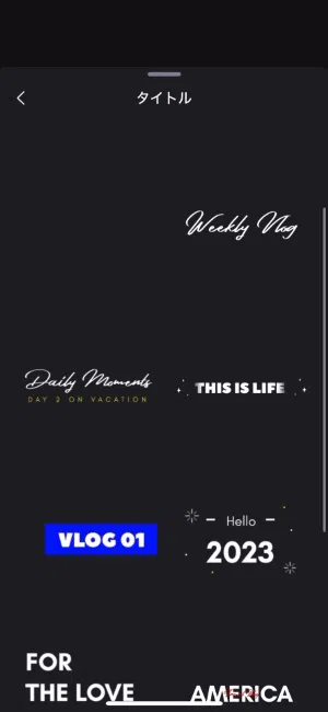 vn字幕テンプレート選択画面