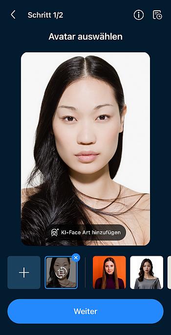 Foto auswählen, das du zum Sprechen bringen willst