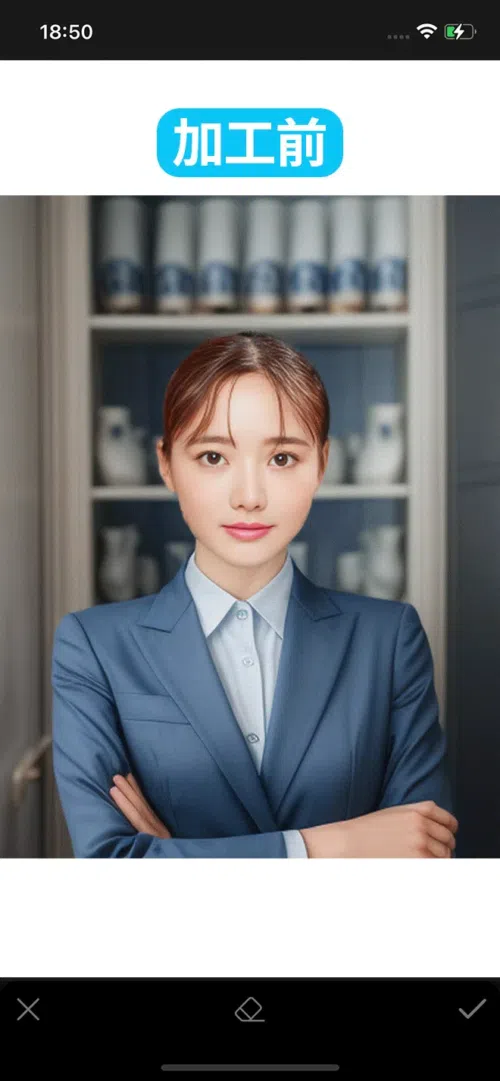 PhotoDirector 証明写真サンプル