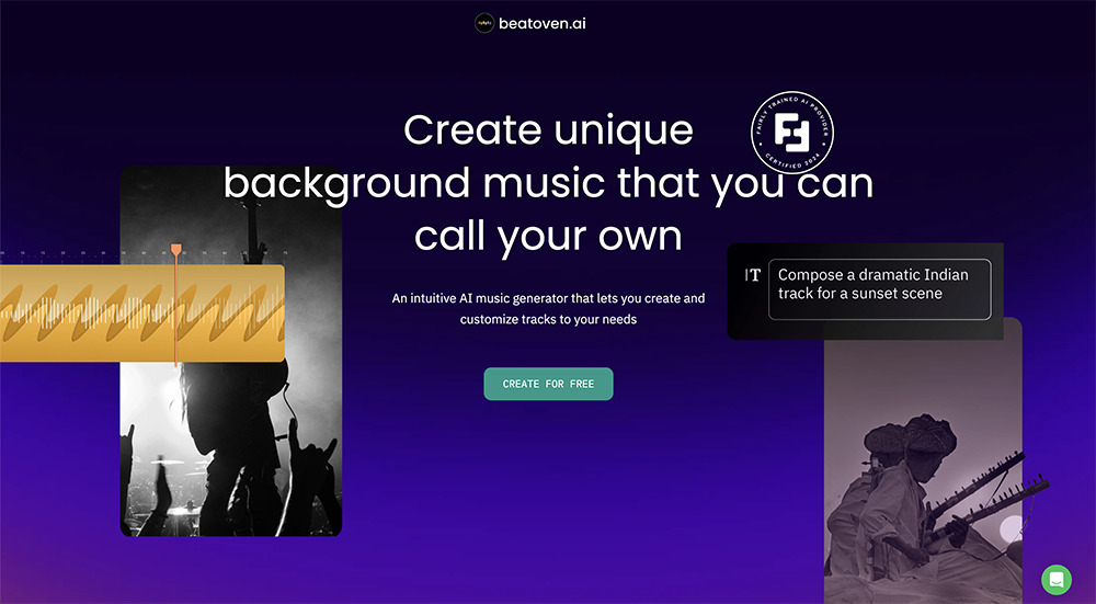 Beatoven 인터페이스