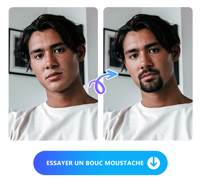 PhotoDirector - Essayer le filtre bouc moustache