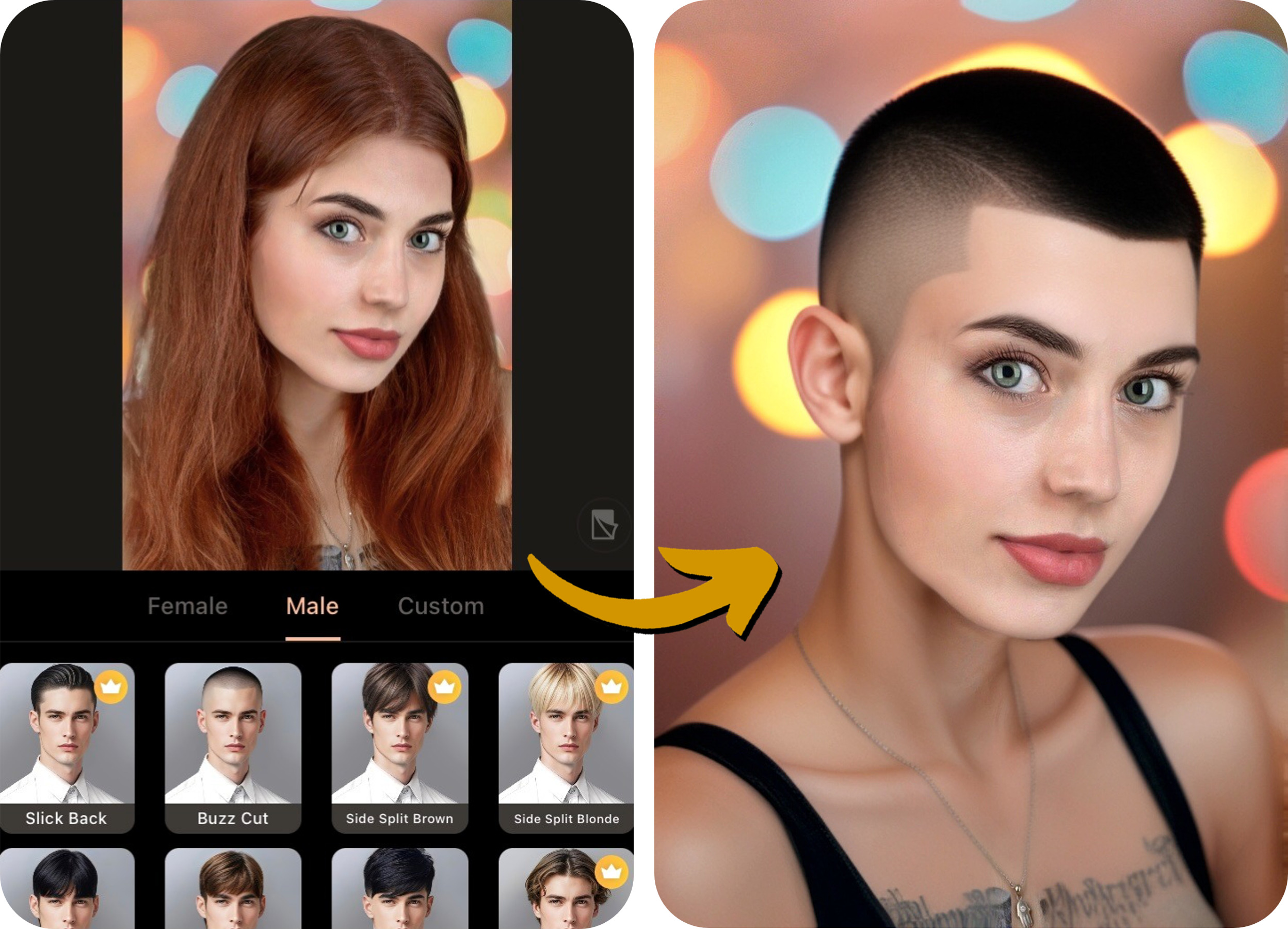Try on Buzz Cut Filter with an App