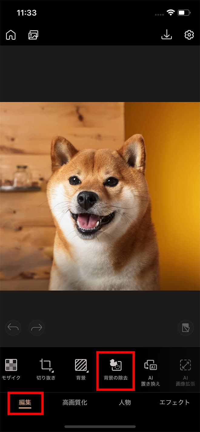 PhotoDirector 背景除去