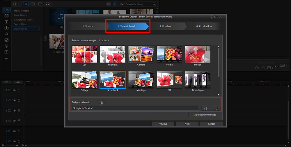 PowerDirector - Add Music