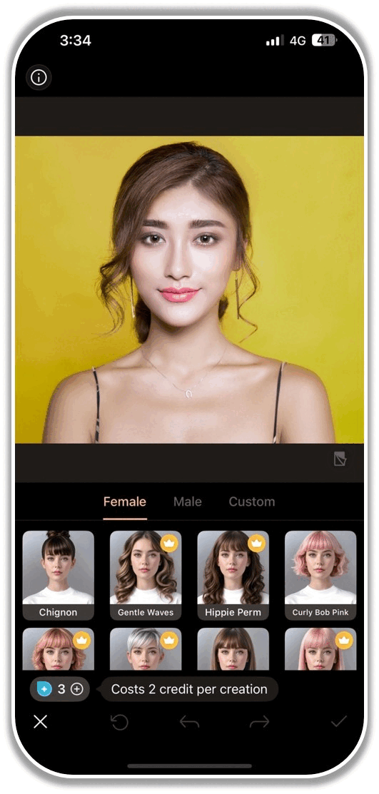 MyEdit AI Hairstyle - Tutorial demo