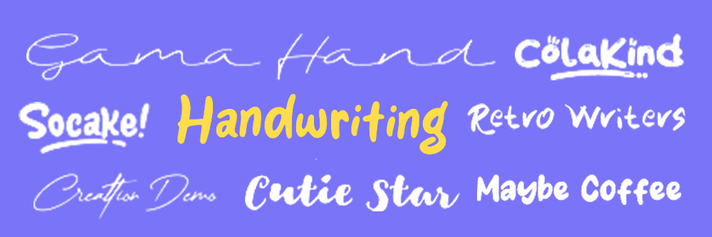 Handschriftliche Schriftarten