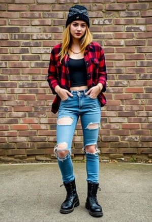 Idée de tenue grunge populaire