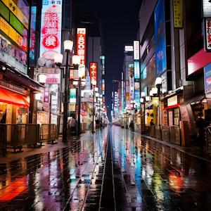 PC版PhotoDirectorブラックミスト 夜の街並み元画像