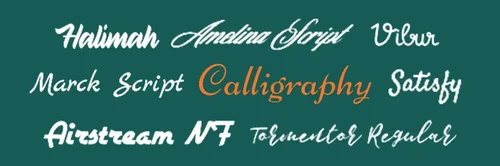 Kalligrafie-Schriftarten