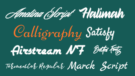 Kalligrafie-Schriftarten
