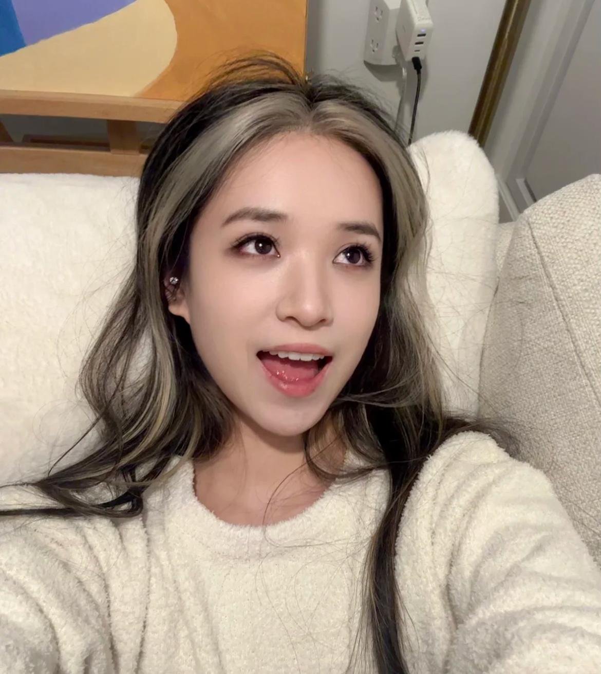 투톤 염색 스타일 : 앞머리 염색
