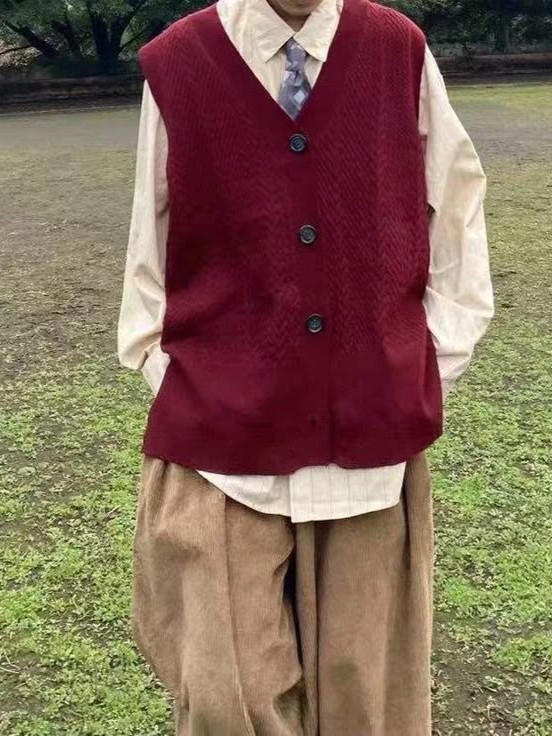 針織背心穿搭男