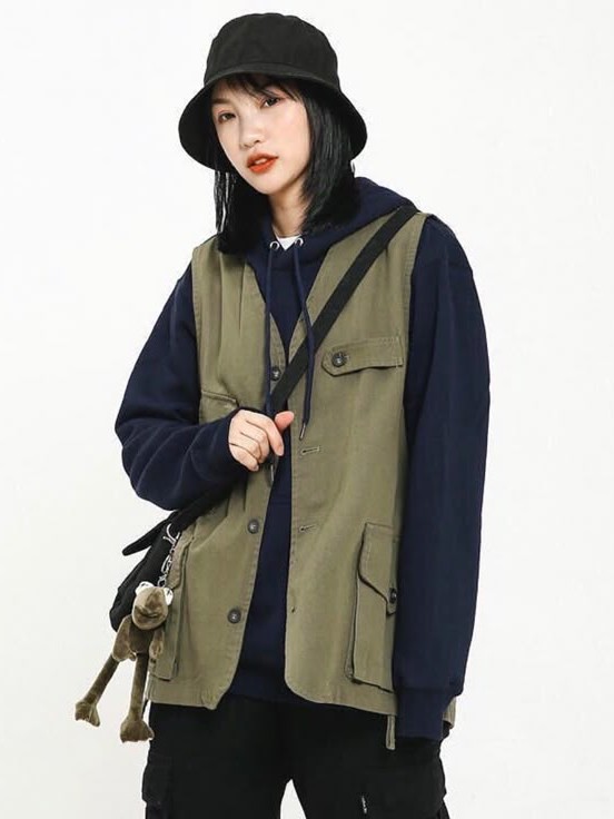 工裝背心穿搭女