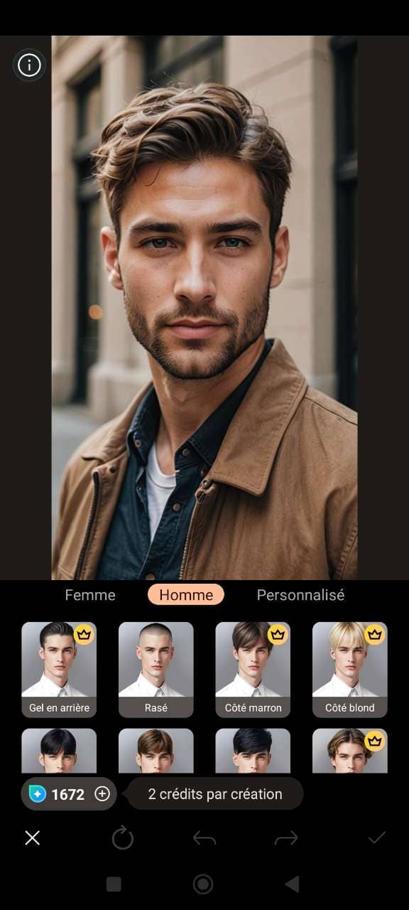 Essayez virtuellement des cheveux courts
