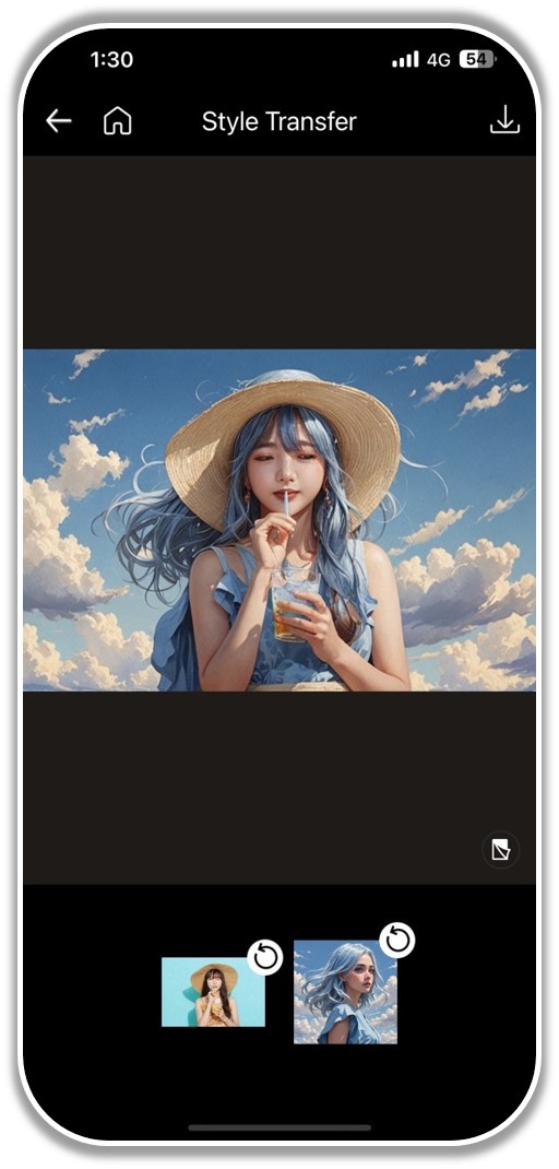 How to merge images with AI on mobile - Step 3