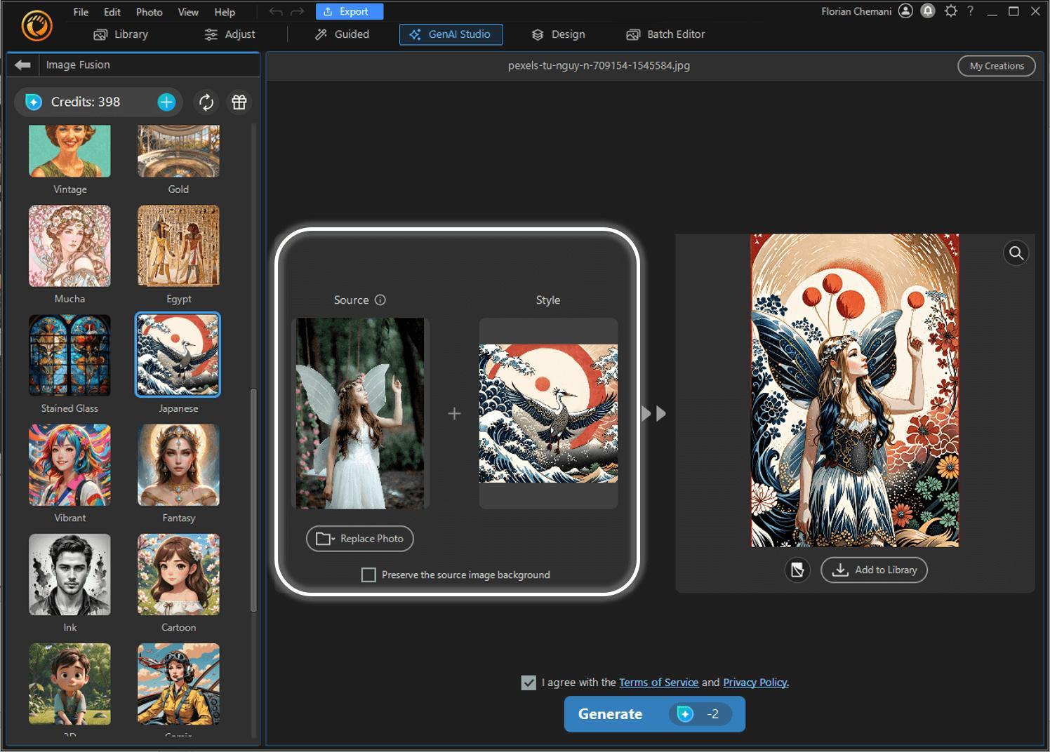 How to combine 2 images with AI on PC - Step 3
