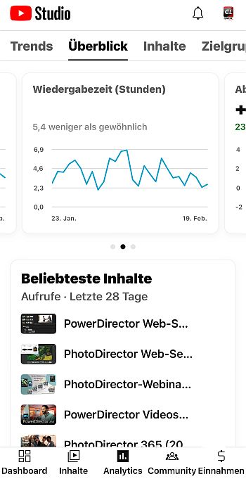 YouTube Studio Analytics