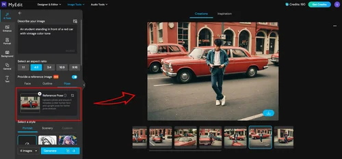 Best Alternative: MyEdit AI Image Generator - Reference Image