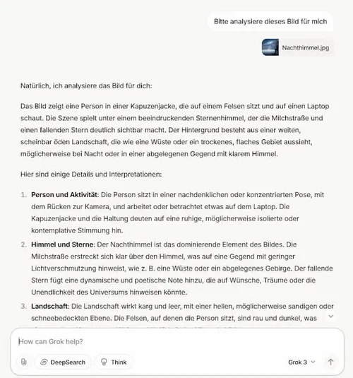 Kann Grok Bilder analysieren?
