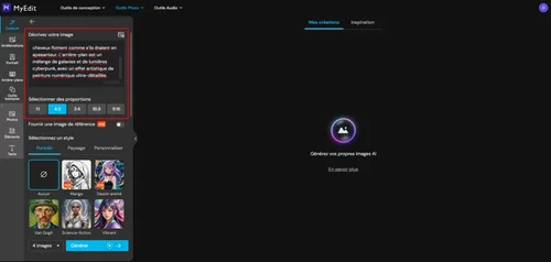 Comment générer des images avec MyEdit