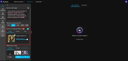 Comment générer des images avec MyEdit