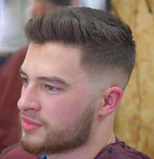 Short quiff fade hairstyle for men with height and definition