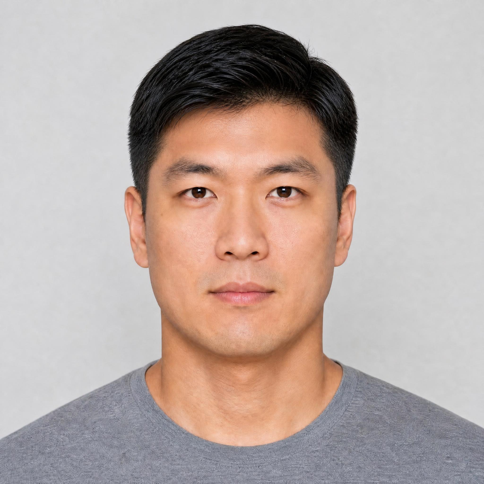 AI preview of an Ivy League cut on a square face shape