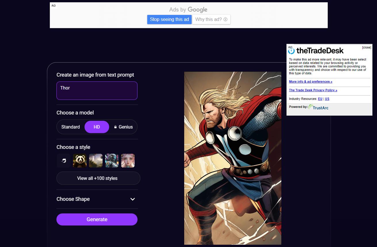 DeepAI - 4th best superhero generator