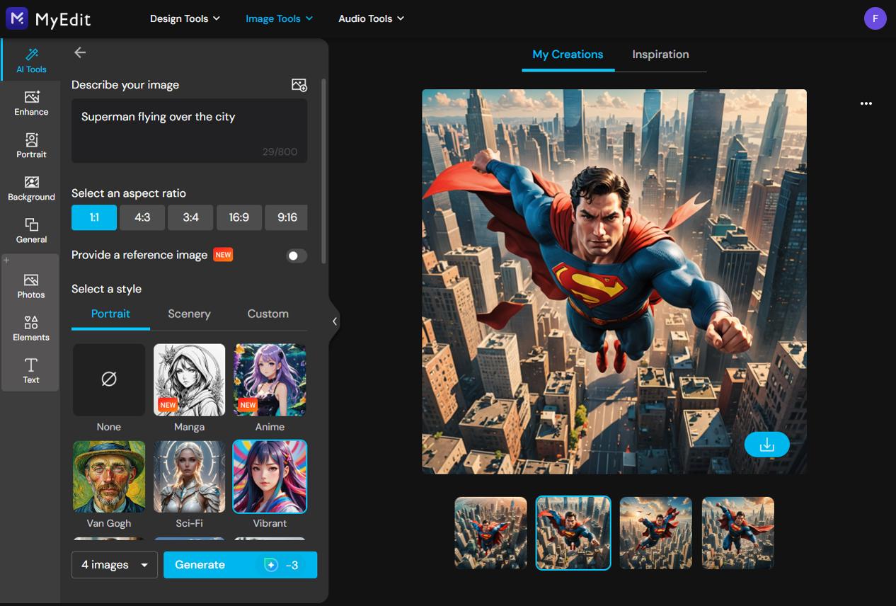 MyEdit - Best AI Superhero Generator