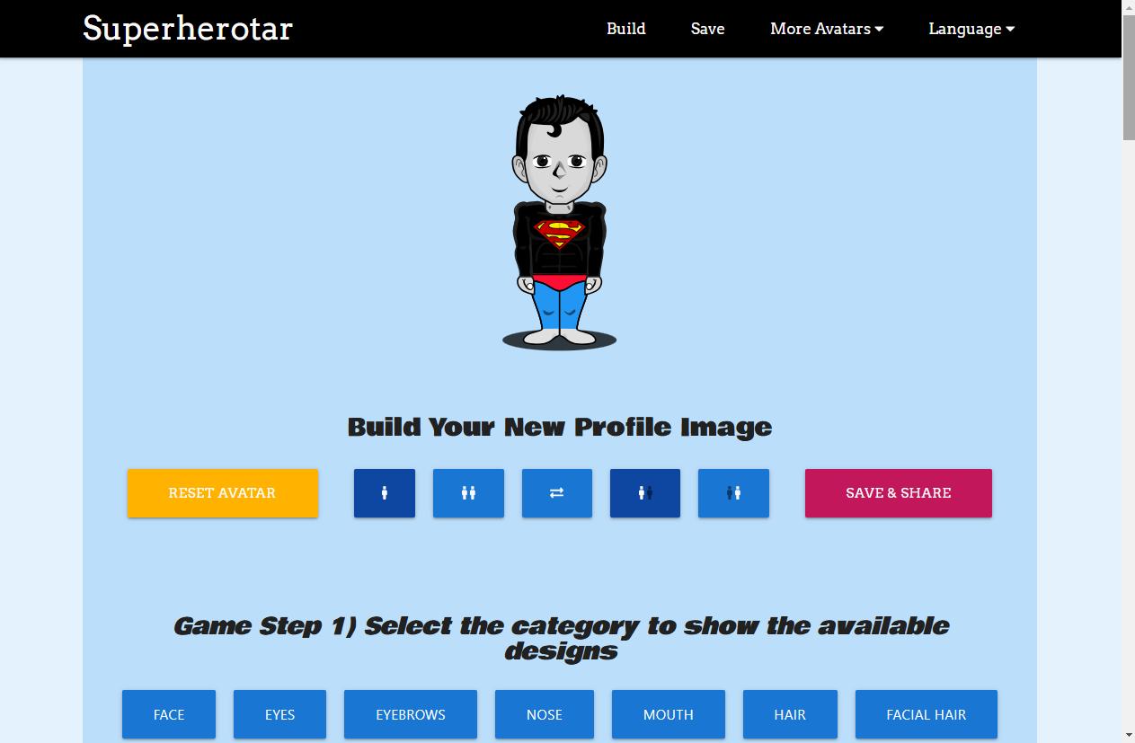 Superherotar - 2nd best superhero generator