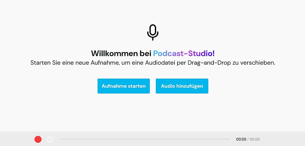 PowerDirector App - Audio-Aufnahme läuft
