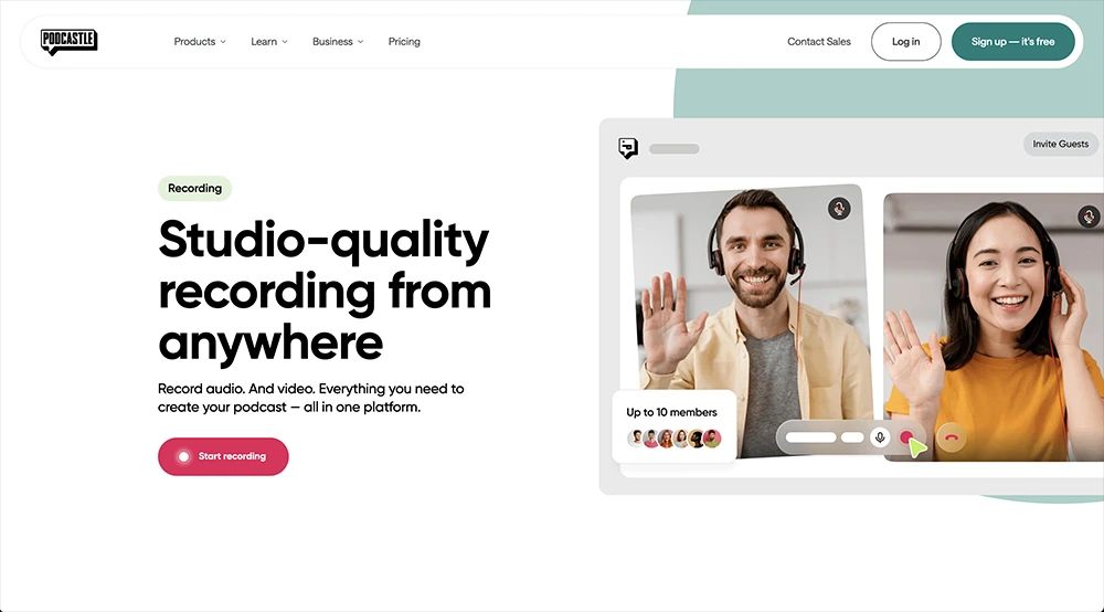 Podcastle Podcaststudio mit Online Audio Recorder