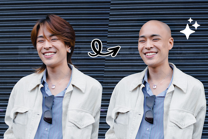 【光頭造型】你適合剃光頭嗎?一鍵模擬光頭造型+光頭穿搭範本一次看!