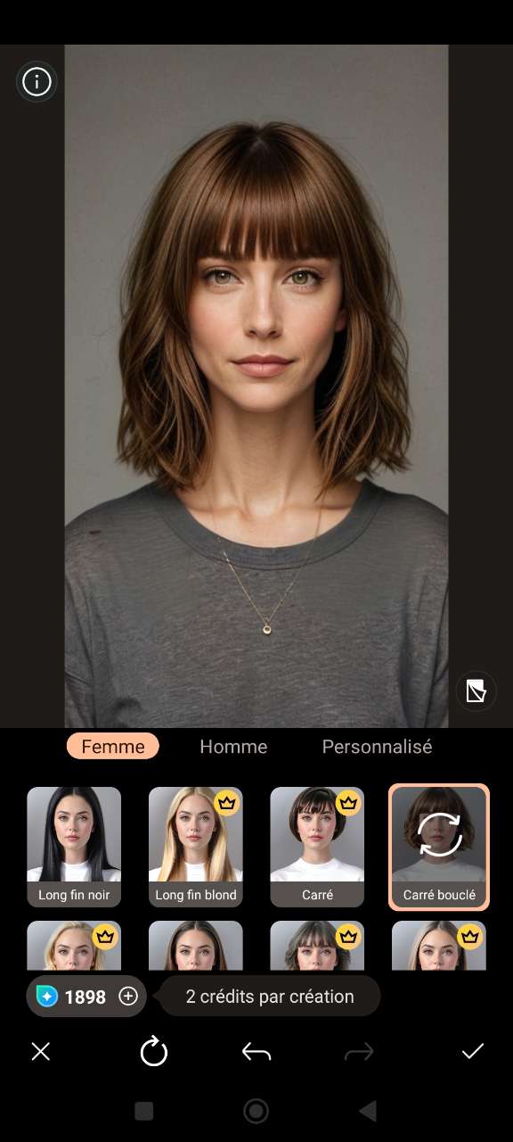 Essayez virtuellement des cheveux courts