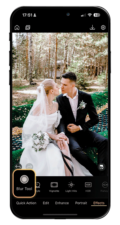 Blurry Effect on App