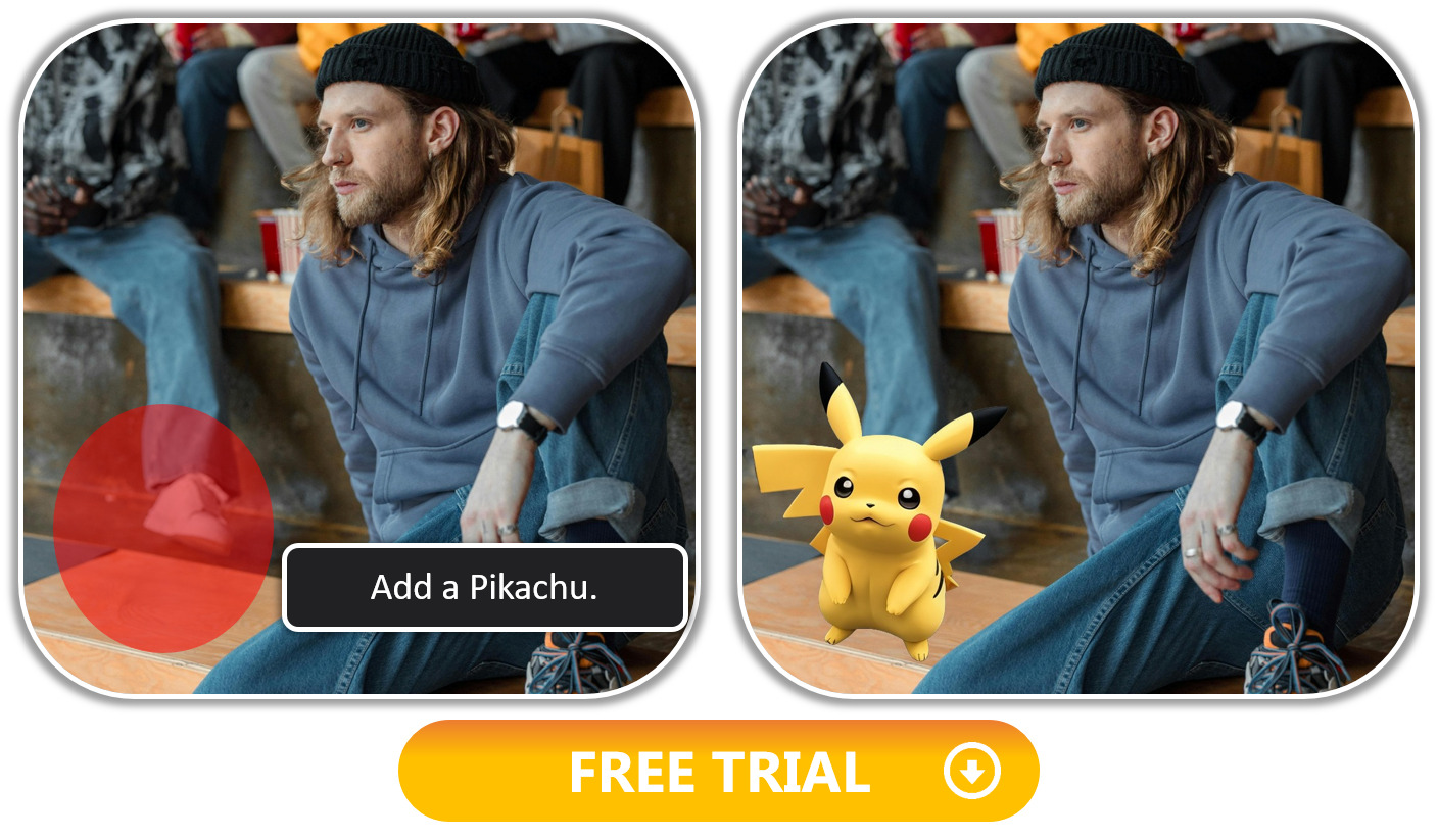 PhotoDirector - Add a Pokémon to your pictures with AI Replace