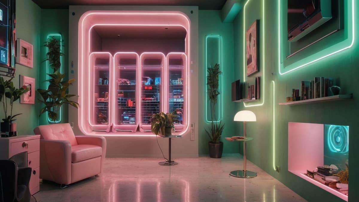 Neon-Wohnstil